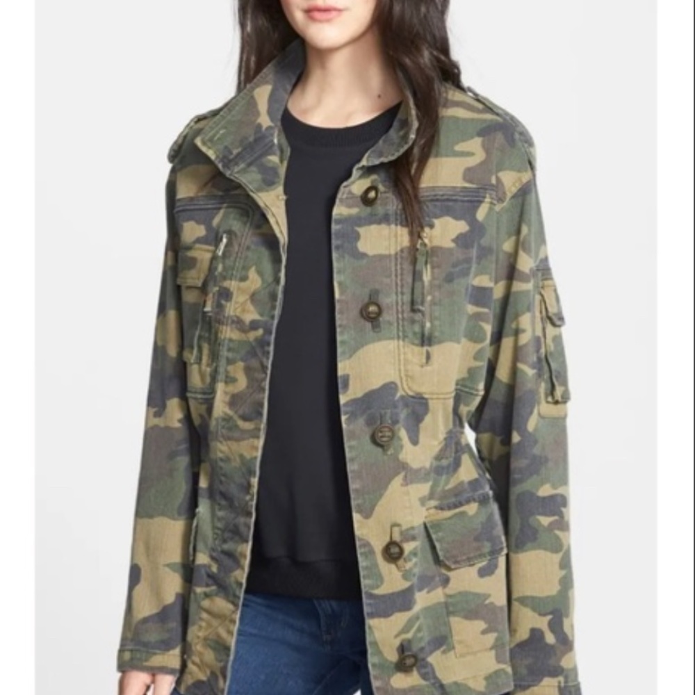 SAM Edelman camo cargo jacket with removable liner size XS